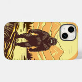 Bigfoot Sasquatch Retro Art Personalisiert Case-Mate iPhone Hülle (Rückseite (Horizontal))