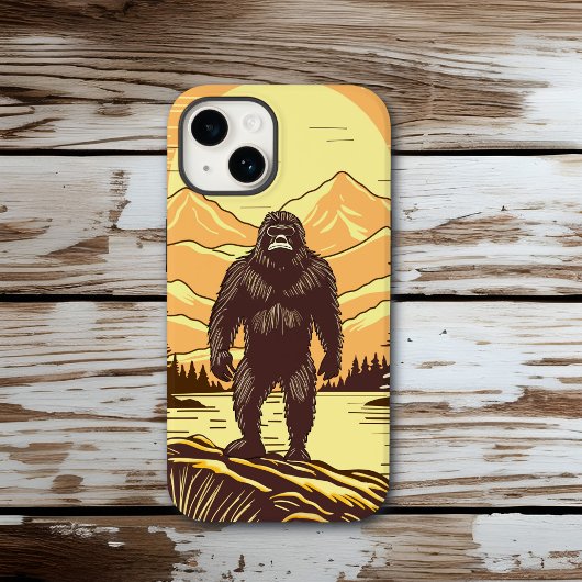 Bigfoot Sasquatch Retro Art Personalisiert Case-Mate iPhone Hülle