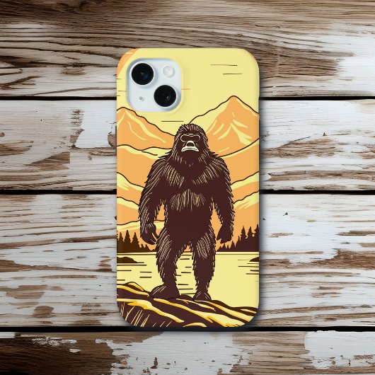 Bigfoot Sasquatch Retro Art Personalisiert Case-Mate iPhone Hülle