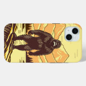 Bigfoot Sasquatch Retro Art Personalisiert Case-Mate iPhone Hülle (Rückseite (Horizontal))