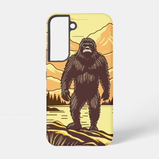 Bigfoot Sasquatch Retro Art Personalisiert Samsung Galaxy Hülle (Rückseite)