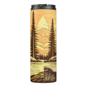 Bigfoot Sasquatch Retro Art Thermosbecher (Rückseite)