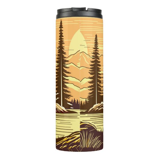 Bigfoot Sasquatch Retro Art Thermosbecher (Rückseite)