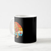 Bigfoot Sasquatch Retro Heart Funny Valentines Day Kaffeetasse (Vorderseite Links)