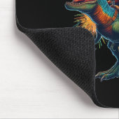 Bigfoot Sasquatch Riding Dinosaur T Rex. Funny 4. Mousepad (Ecke)