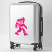 Bigfoot Sasquatch Rosa Camouflage Aufkleber (Koffer)