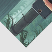 Bigfoot Sasquatch Selfie Decoupage Seidenpapier (Detail)