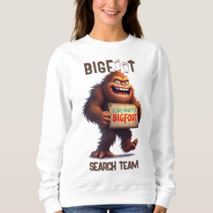 Bigfoot Sasquatch Selfie Schwarz finden Sweatshirt