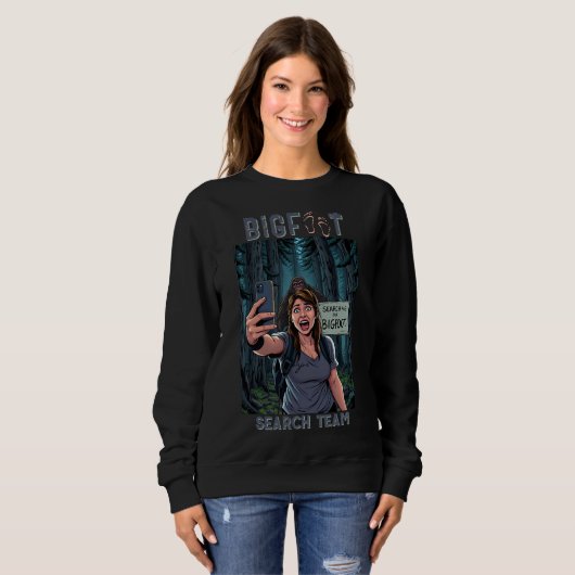 Bigfoot Sasquatch Selfie Sweatshirt (Vorne ganz)