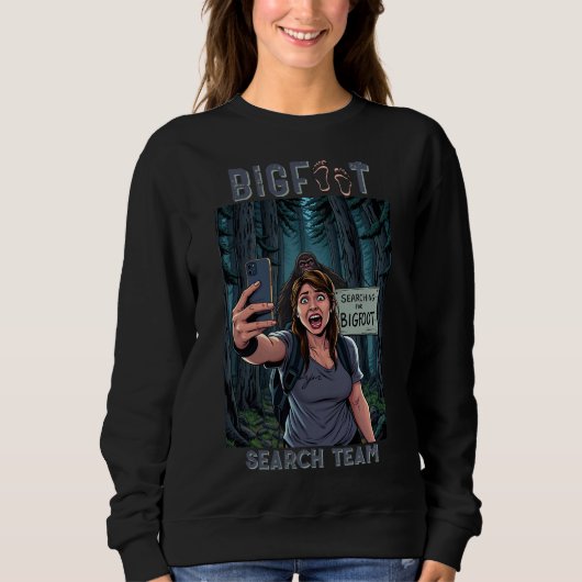 Bigfoot Sasquatch Selfie Sweatshirt (Vorderseite)