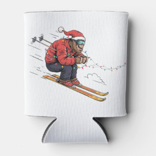 Bigfoot Sasquatch Skifahren Weihnachten Eis Skifah Dosenkühler