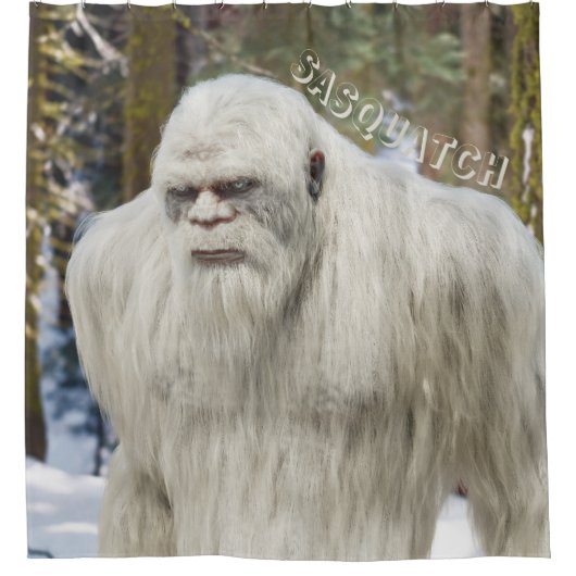 bigfoot, sasquatch, squatching, booger Duschvorhan Duschvorhang (Vorderseite)