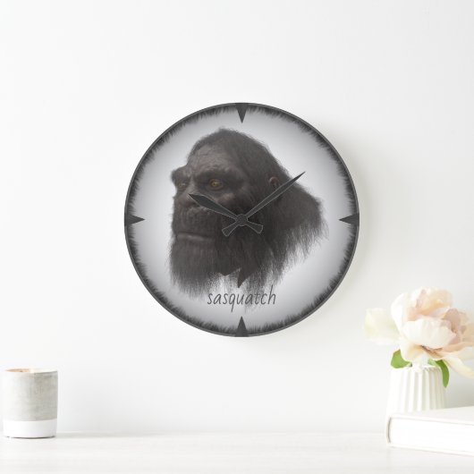 bigfoot, sasquatch, squatching, Booguhr Große Wanduhr (Zuhause)