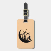 BigFoot Sasquatch Squatchy Forest Mountain QR Code Gepäckanhänger (Vorderseite vertikal)