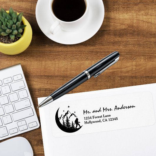 BigFoot Sasquatch Squatchy Forest Mountains Moon