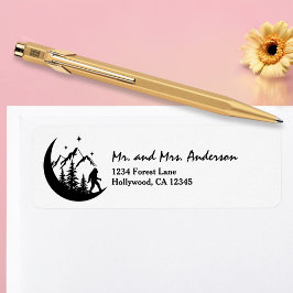 BigFoot Sasquatch Squatchy Forest Mountains Moon