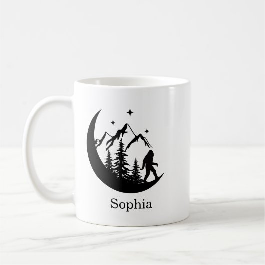 BigFoot Sasquatch Squatchy Outdoor Nature Custom Kaffeetasse (Links)