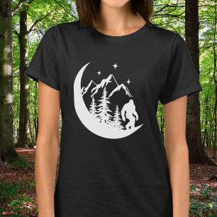 BigFoot Sasquatch Squatchy Wald Berge Mond T-Shirt