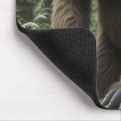 Bigfoot Sasquatch Squatting by a Tree Mousepad (Ecke)