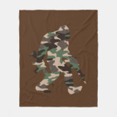 Bigfoot Sasquatch Tarnmuster Fleecedecke (Vorderseite)