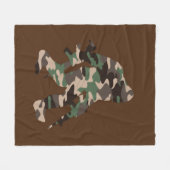 Bigfoot Sasquatch Tarnmuster Fleecedecke (Vorderseite (Horizontal))