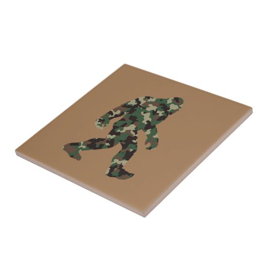 Bigfoot Sasquatch Tarnmuster Fliese (Seite)