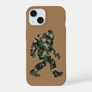 Bigfoot Sasquatch Tarnmuster iPhone 15 Hülle
