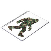 Bigfoot Sasquatch Tarnmuster Notizblock (Linke Seite)