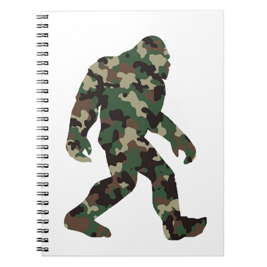 Bigfoot Sasquatch Tarnmuster Notizblock (Vorderseite)