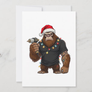 Bigfoot Sasquatch Tattoo-Künstler Weihnachten Dankeskarte