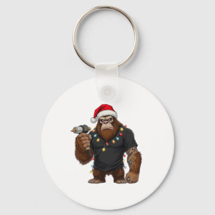 Bigfoot Sasquatch Tattoo-Künstler Weihnachten   Schlüsselanhänger
