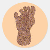 Bigfoot Sasquatch Track Squatchy Artwork Design Runder Aufkleber (Vorderseite)
