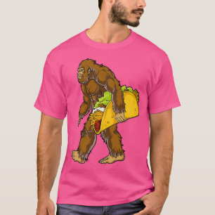 Bigfoot Sasquatch Tragend Taco Funny Camping T-Shirt