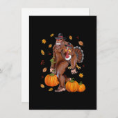 Bigfoot Sasquatch Türkei Pumpkin Happy Thanksgivin Einladung (Vorne/Hinten)