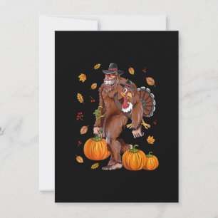 Bigfoot Sasquatch Türkei Pumpkin Happy Thanksgivin Einladung