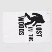 BIGFOOT / Sasquatch : VERLOREN IN DEN WOODS Golfhandtuch (Horizontal)