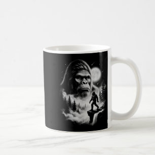 Bigfoot Sasquatch Vintage Heulen im Mondwald Kaffeetasse