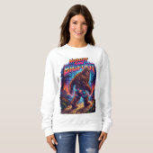 Bigfoot Sasquatch Wandern entdecken Sweatshirt (Vorne ganz)