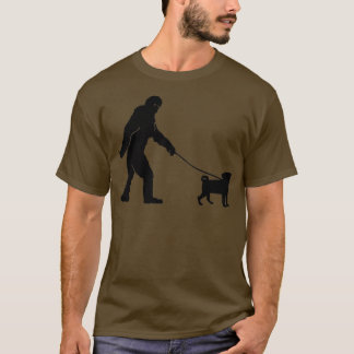 Bigfoot Sasquatch Wandern Mops für Dog Lovers Funn T-Shirt