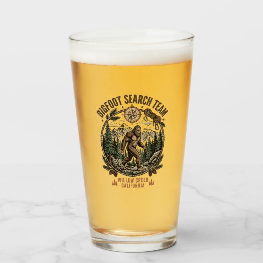 Bigfoot Sasquatch Wandersuche-Team Glas (Vorne (Gefüllt))