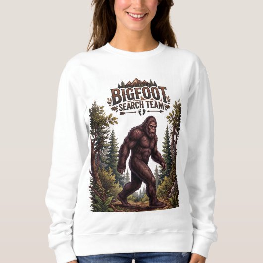 Bigfoot Sasquatch Wandersuche-Team Sweatshirt (Vorderseite)