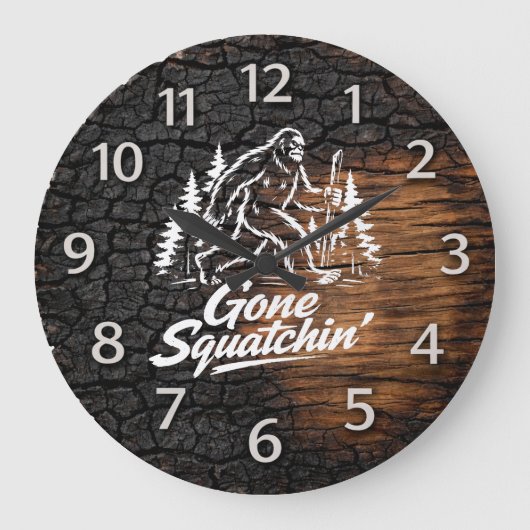 Bigfoot Sasquatch Wanduhr (Vorderseite)