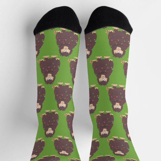 Bigfoot Sasquatch Weihnachten Socken (Oben)