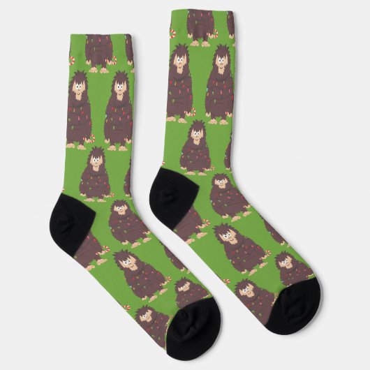 Bigfoot Sasquatch Weihnachten Socken (Rechts)