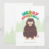 Bigfoot Sasquatch Weihnachtskarte Feiertagskarte (Vorne/Hinten)