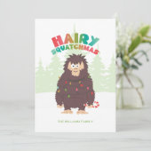 Bigfoot Sasquatch Weihnachtskarte Feiertagskarte (Stehend Vorderseite)