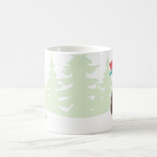 Bigfoot Sasquatch Weihnachtskarte Kaffeetasse (Mittel)