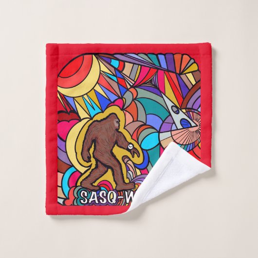 Bigfoot Sasquatch Wristwatch Pub Badhandtuch Set (Waschlappen)