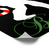 Bigfoot Sasquatch Yeti Believe Candy Cane Christma Poster (Ecke)