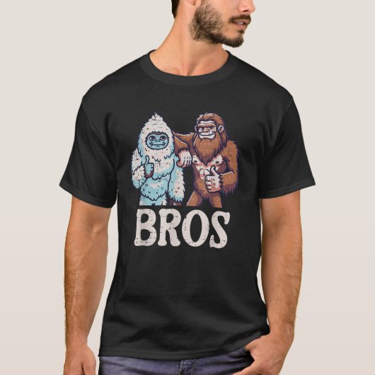 Bigfoot Sasquatch Yeti Bros Funny Brothers Men Wom T-Shirt (Vorderseite)